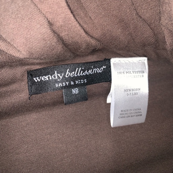 brown newborn teddy bear one piece. VERY soft - Picture 2 of 2